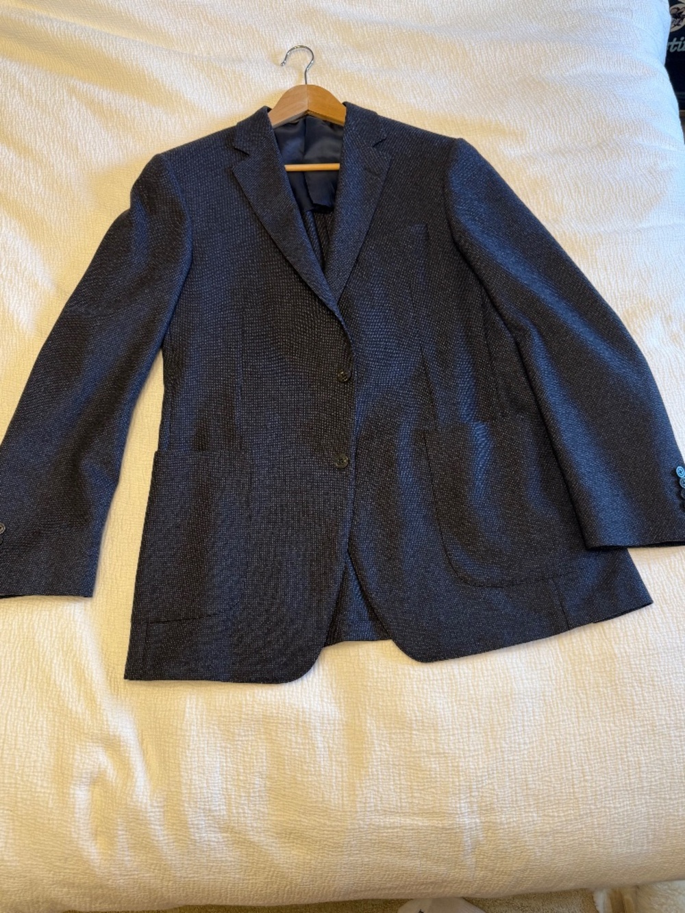 JP Tilford (Samuelson) Ashton 100% wool blazer jacket US 42L, made in Italy